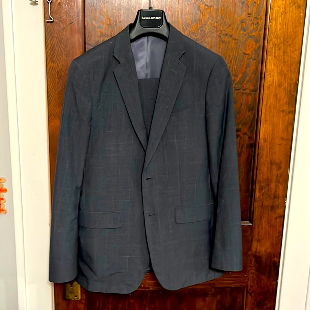 Banana Republic Windowpane Suit Slim Fit